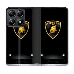 Housse Cuir Portefeuille Pour Xiaomi 14T Lamborghini Noir