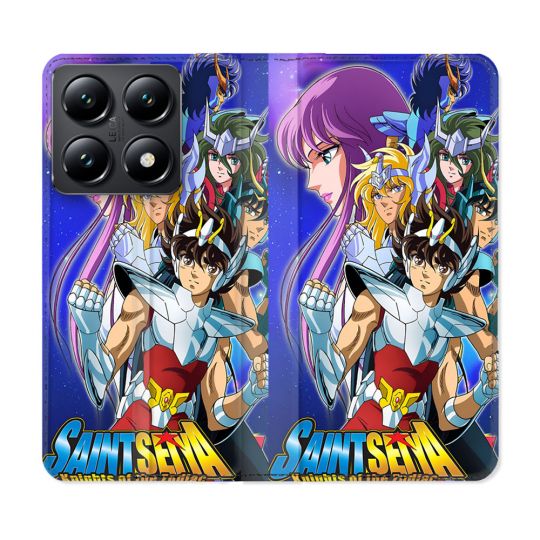 Housse Cuir Portefeuille Pour Xiaomi 14T Les Chevaliers Du Zodiaque