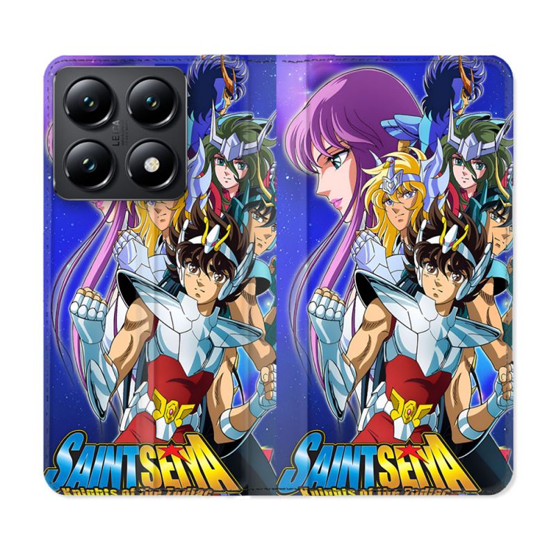 Housse Cuir Portefeuille Pour Xiaomi 14T Les Chevaliers Du Zodiaque