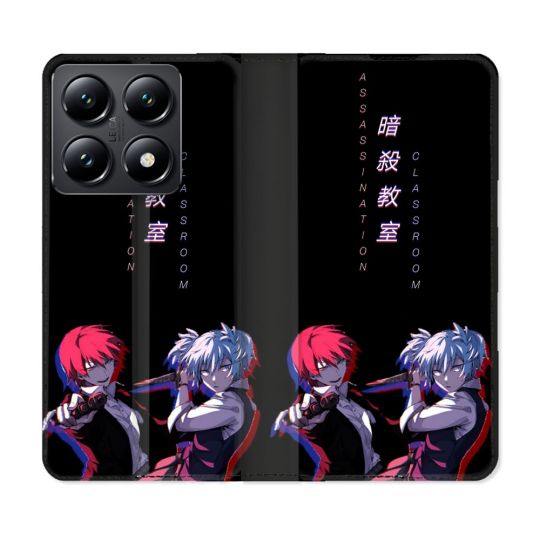 Housse Cuir Portefeuille Pour Xiaomi 14T Manga Assassination Classroom Duo