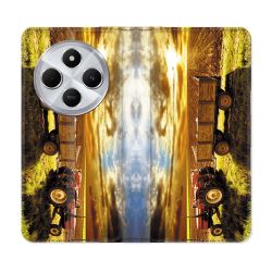 Housse Cuir Portefeuille Pour Xiaomi Redmi 14C 4G Agriculture Tracteur Color