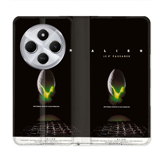 Housse Cuir Portefeuille Pour Xiaomi Redmi 14C 4G Alien Affiche