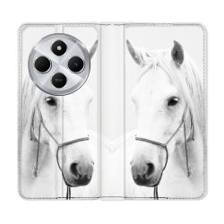 Housse Cuir Portefeuille Pour Xiaomi Redmi 14C 4G Animal Cheval Cristal