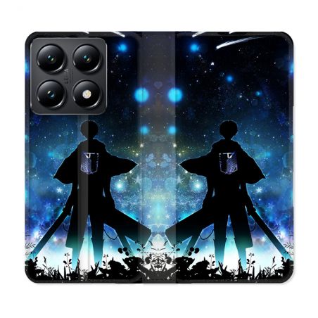 Housse Cuir Portefeuille Pour Xiaomi 14T Manga Attaque Titans Levi