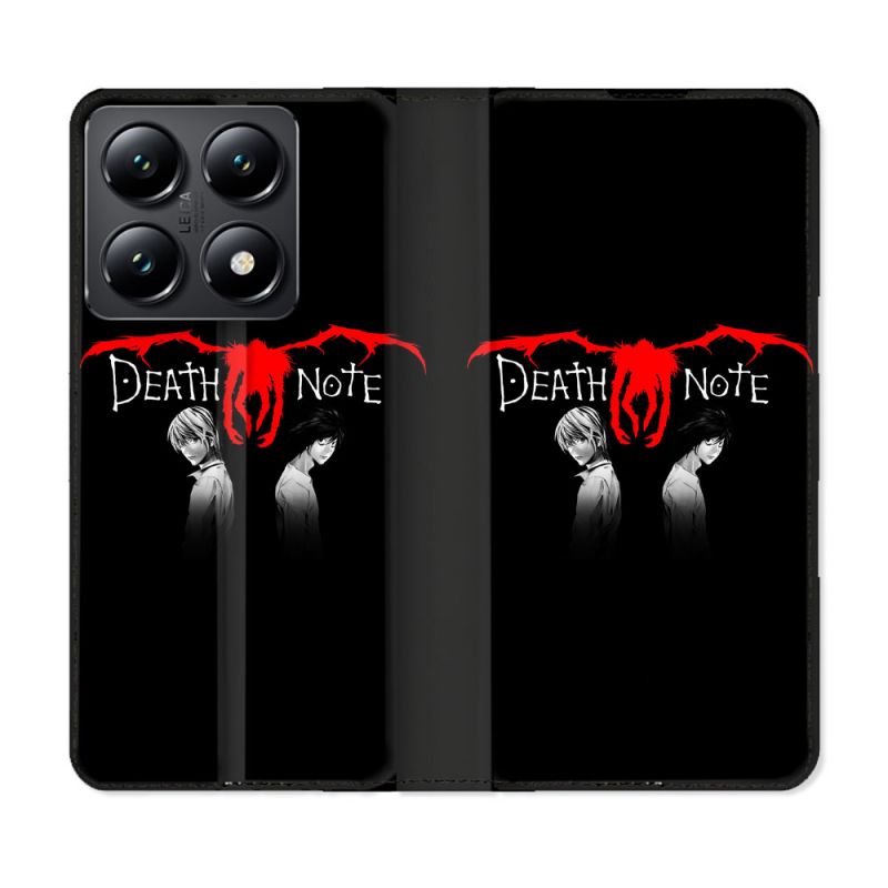 Housse Cuir Portefeuille Pour Xiaomi 14T Manga Death Note Noir