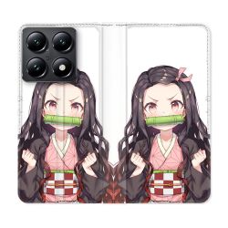 Housse Cuir Portefeuille Pour Xiaomi 14T Manga Demon Slayer Nezuko