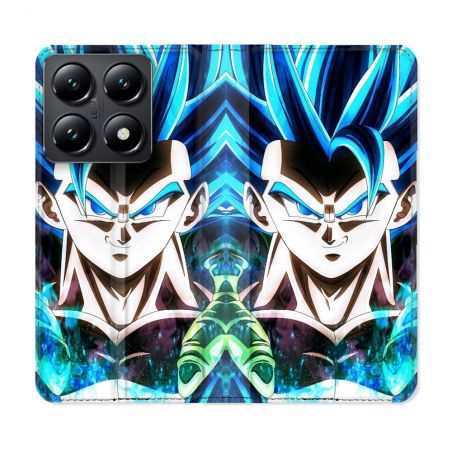 Housse Cuir Portefeuille Pour Xiaomi 14T Manga Dragon Ball Gogeta Visage