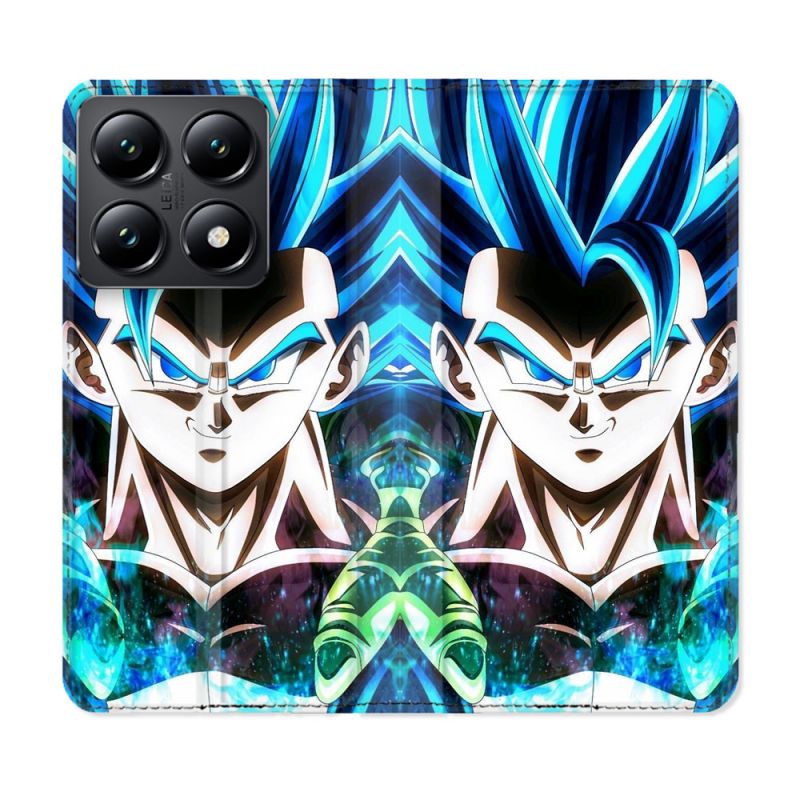 Housse Cuir Portefeuille Pour Xiaomi 14T Manga Dragon Ball Gogeta Visage