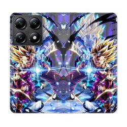 Housse Cuir Portefeuille Pour Xiaomi 14T Manga Dragon Ball Sangohan Duo