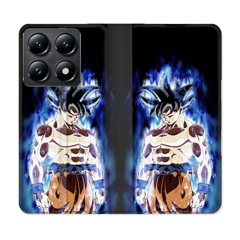 Housse Cuir Portefeuille Pour Xiaomi 14T Manga Dragon Ball Sangoku Noir
