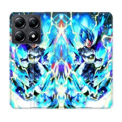 Housse Cuir Portefeuille Pour Xiaomi 14T Manga Dragon Ball Vegeta Bleu