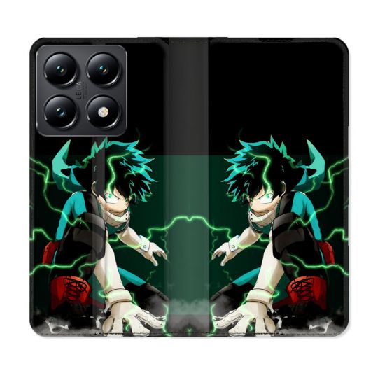 Housse Cuir Portefeuille Pour Xiaomi 14T Manga My Hero Academia Deku
