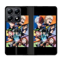 Housse Cuir Portefeuille Pour Xiaomi 14T Manga My Hero Academia Noir