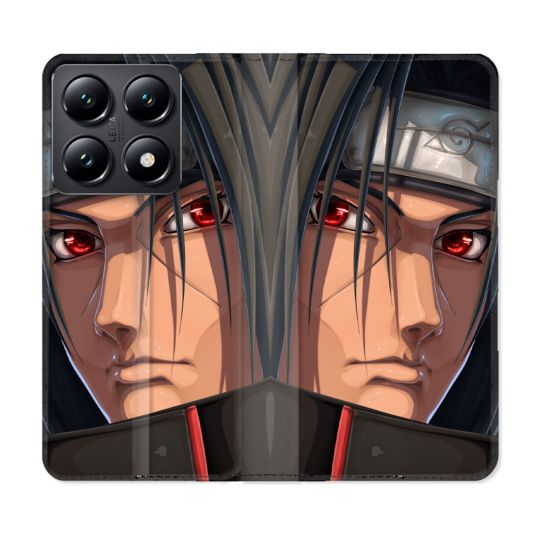 Housse Cuir Portefeuille Pour Xiaomi 14T Manga Naruto Itachi Visage