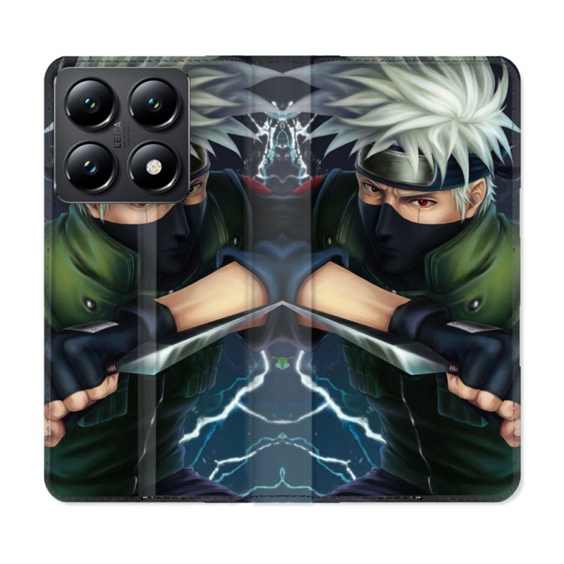 Housse Cuir Portefeuille Pour Xiaomi 14T Manga Naruto Kakashi