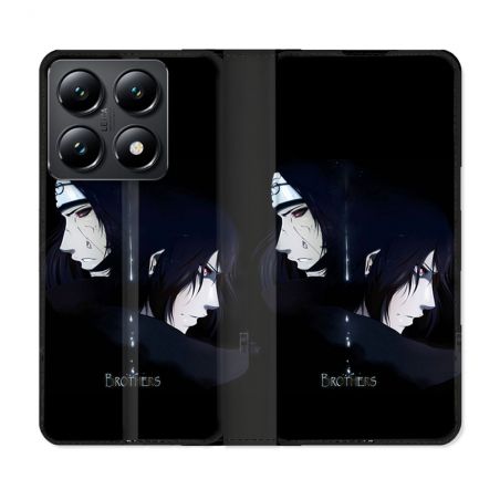 Housse Cuir Portefeuille Pour Xiaomi 14T Manga Naruto Sasuke Itachi