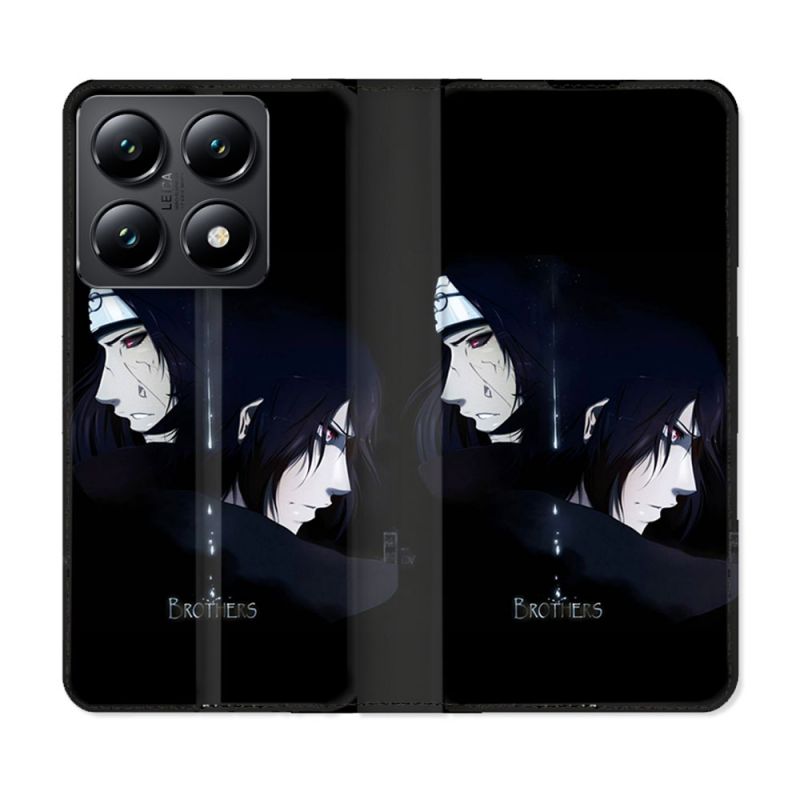 Housse Cuir Portefeuille Pour Xiaomi 14T Manga Naruto Sasuke Itachi