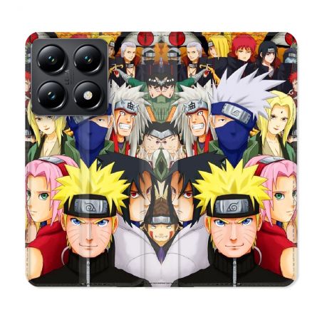 Housse Cuir Portefeuille Pour Xiaomi 14T Manga Naruto Team