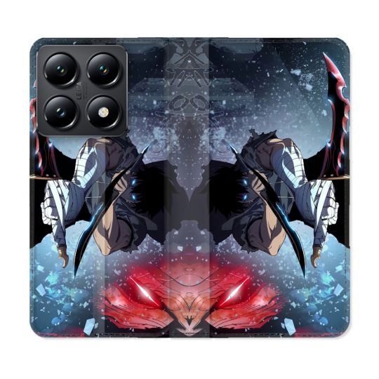 Housse Cuir Portefeuille Pour Xiaomi 14T Manga Solo Leveling Sung Epee
