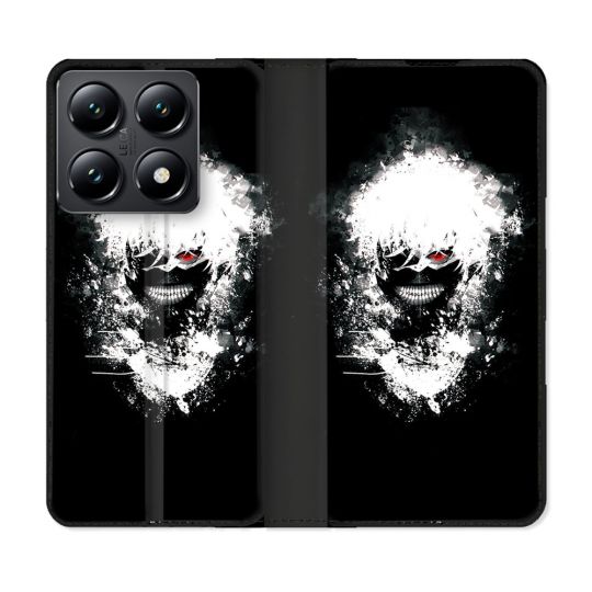 Housse Cuir Portefeuille Pour Xiaomi 14T Manga Tokyo Ghoul Kaneki Tag