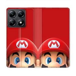 Housse Cuir Portefeuille Pour Xiaomi 14T Mario Rouge