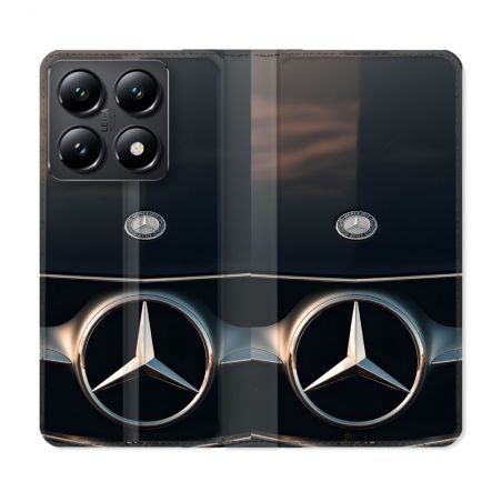 Housse Cuir Portefeuille Pour Xiaomi 14T Mercedes Calendre