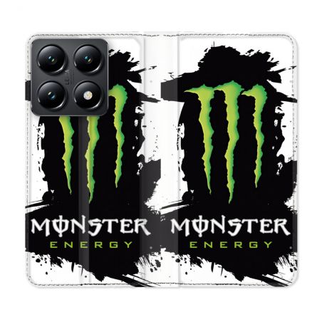 Housse Cuir Portefeuille Pour Xiaomi 14T Monster Energy Tache