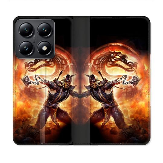 Housse Cuir Portefeuille Pour Xiaomi 14T Mortal Combat