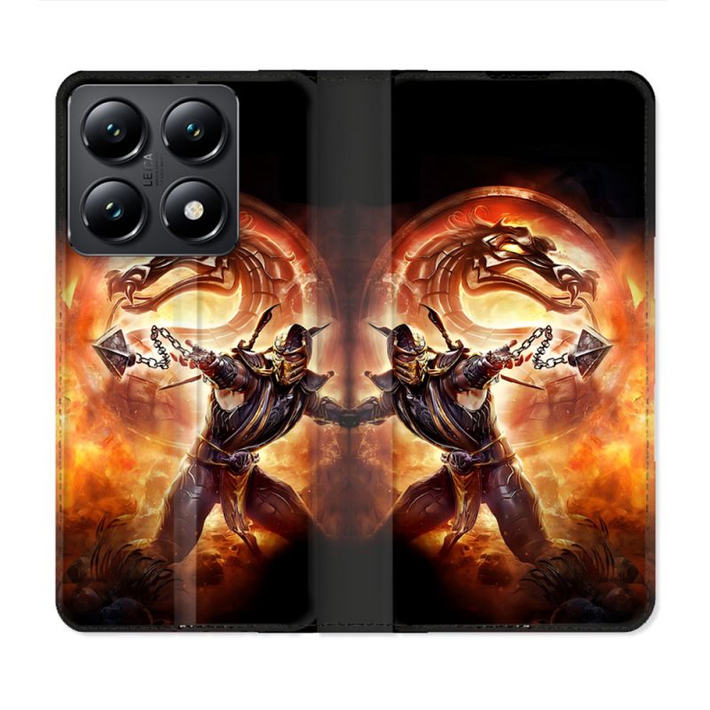 Housse Cuir Portefeuille Pour Xiaomi 14T Mortal Combat