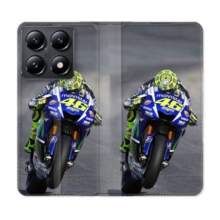 Housse Cuir Portefeuille Pour Xiaomi 14T Moto Course GP Wheeling 46