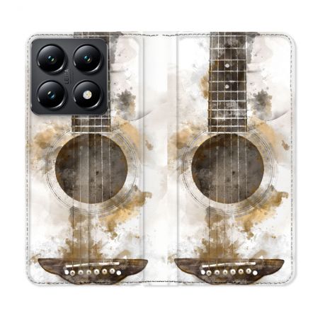 Housse Cuir Portefeuille Pour Xiaomi 14T Musique Guitare Tag
