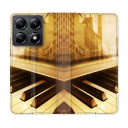 Housse Cuir Portefeuille Pour Xiaomi 14T Musique Piano Retro