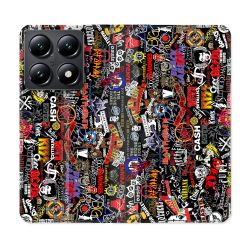 Housse Cuir Portefeuille Pour Xiaomi 14T Musique Rock Groupe