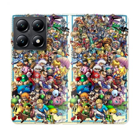 Housse Cuir Portefeuille Pour Xiaomi 14T Nintendo