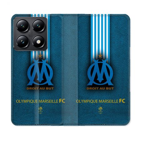 Housse Cuir Portefeuille Pour Xiaomi 14T Olympique Marseille OM Bande