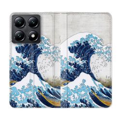 Housse Cuir Portefeuille Pour Xiaomi 14T Peinture La Grande Vague