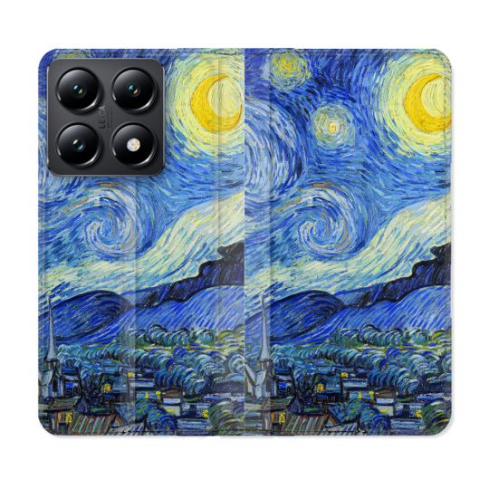 Housse Cuir Portefeuille Pour Xiaomi 14T Peinture La nuit étoilée