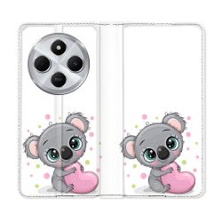 Housse Cuir Portefeuille Pour Xiaomi Redmi 14C 4G Animal Koala Cœur