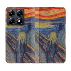 Housse Cuir Portefeuille Pour Xiaomi 14T Peinture Le Cri