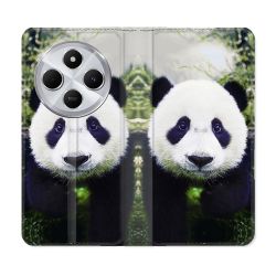Housse Cuir Portefeuille Pour Xiaomi Redmi 14C 4G Animal Panda Color