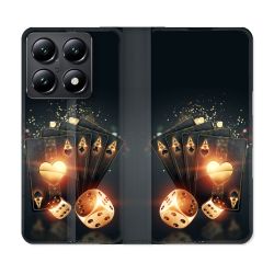 Housse Cuir Portefeuille Pour Xiaomi 14T Poker Des