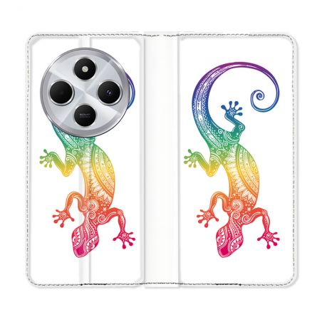 Housse Cuir Portefeuille Pour Xiaomi Redmi 14C 4G Animal Salamandre Color