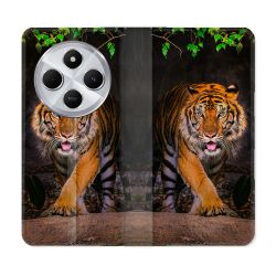 Housse Cuir Portefeuille Pour Xiaomi Redmi 14C 4G Animal Tigre Jungle
