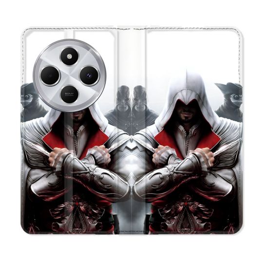 Housse Cuir Portefeuille Pour Xiaomi Redmi 14C 4G Assassin Creed Mask