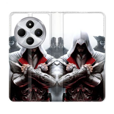 Housse Cuir Portefeuille Pour Xiaomi Redmi 14C 4G Assassin Creed Mask
