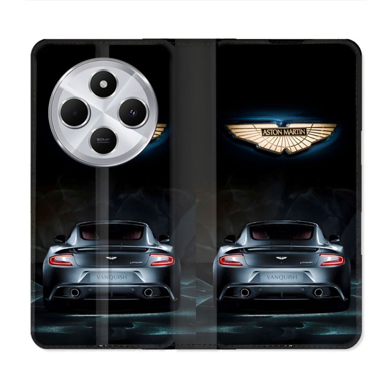 Housse Cuir Portefeuille Pour Xiaomi Redmi 14C 4G Aston Martin