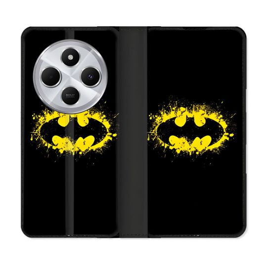 Housse Cuir Portefeuille Pour Xiaomi Redmi 14C 4G Batman Logo