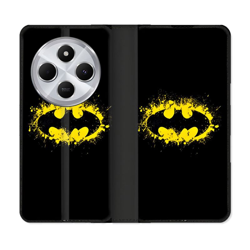 Housse Cuir Portefeuille Pour Xiaomi Redmi 14C 4G Batman Logo