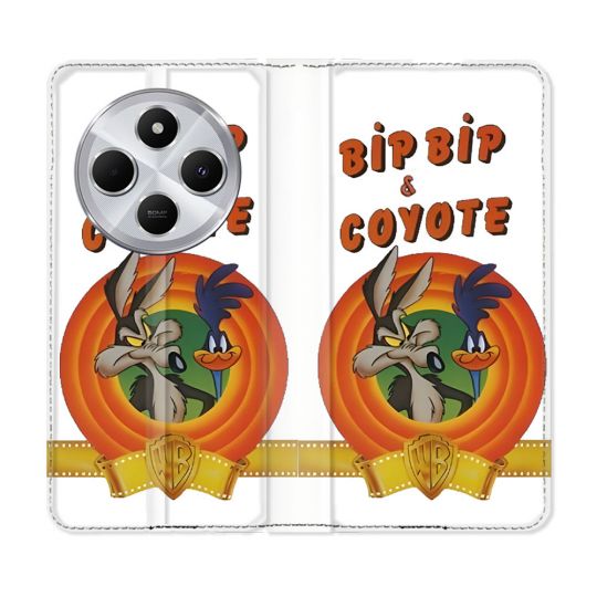 Housse Cuir Portefeuille Pour Xiaomi Redmi 14C 4G Bip Bip Coyote