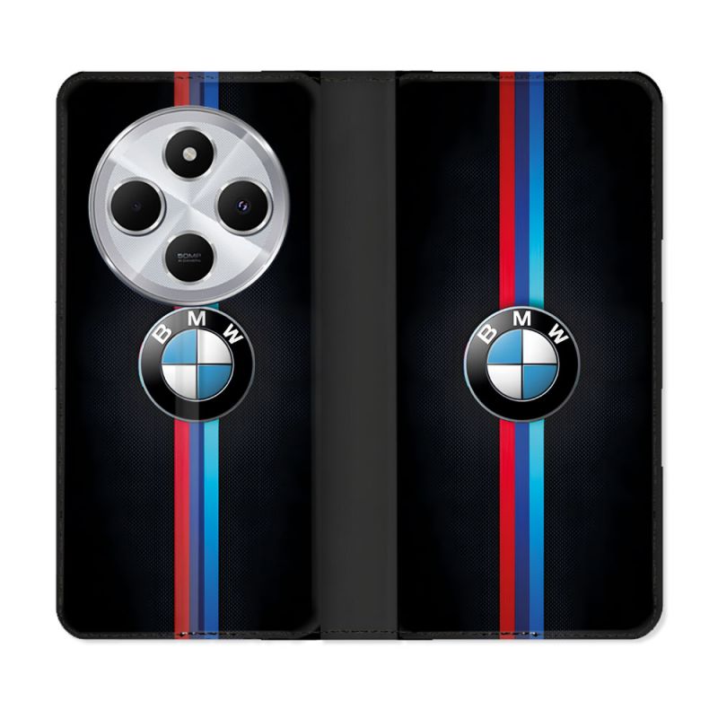 Housse Cuir Portefeuille Pour Xiaomi Redmi 14C 4G BMW Logo
